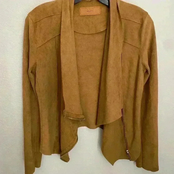 Blank NYC Drape Front Faux Suede Jacket - Picture 2 of 6